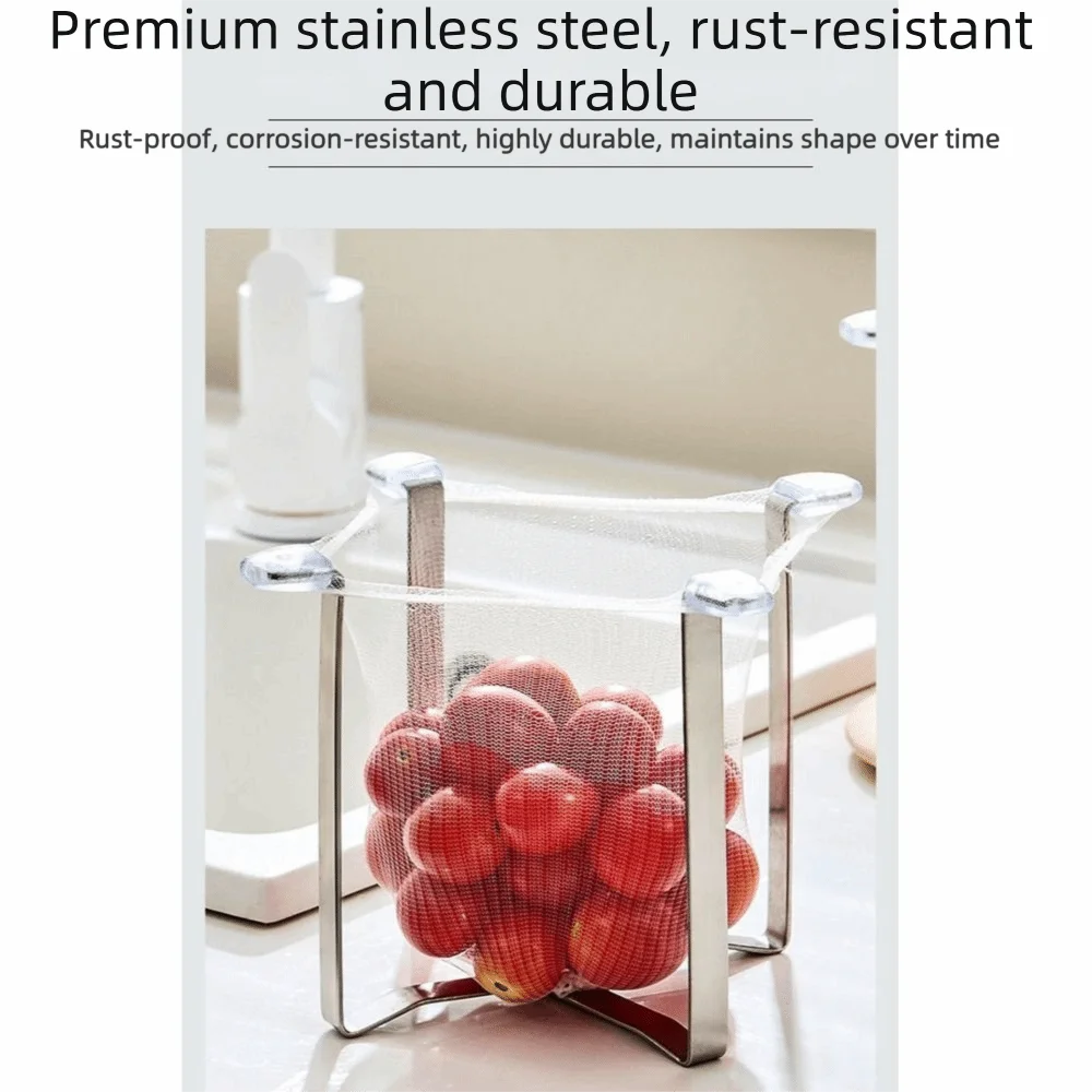 Stainless Steel Kitchen Sink Strainer Elastic Anti-Clogging Lightweight Sink Strainer Net Bags Disposable Mesh