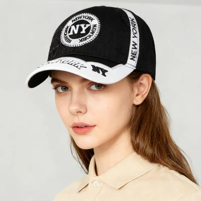 Gorra de Béisbol de Algodón Lavado con Letras Bordadas en 3D para Hombre y Mujer, Gorra Deportiva para Correr con Protección Solar