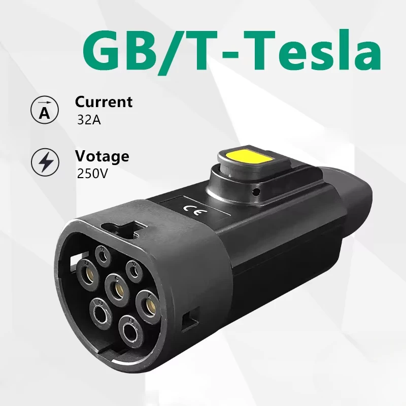 GB/T 32A 7KW EV Plug a American Tesla Super Charger TPC NACS Adattatore GBT a TESLA Adattatore di ricarica Caricatore rapido Adattatore Tesla