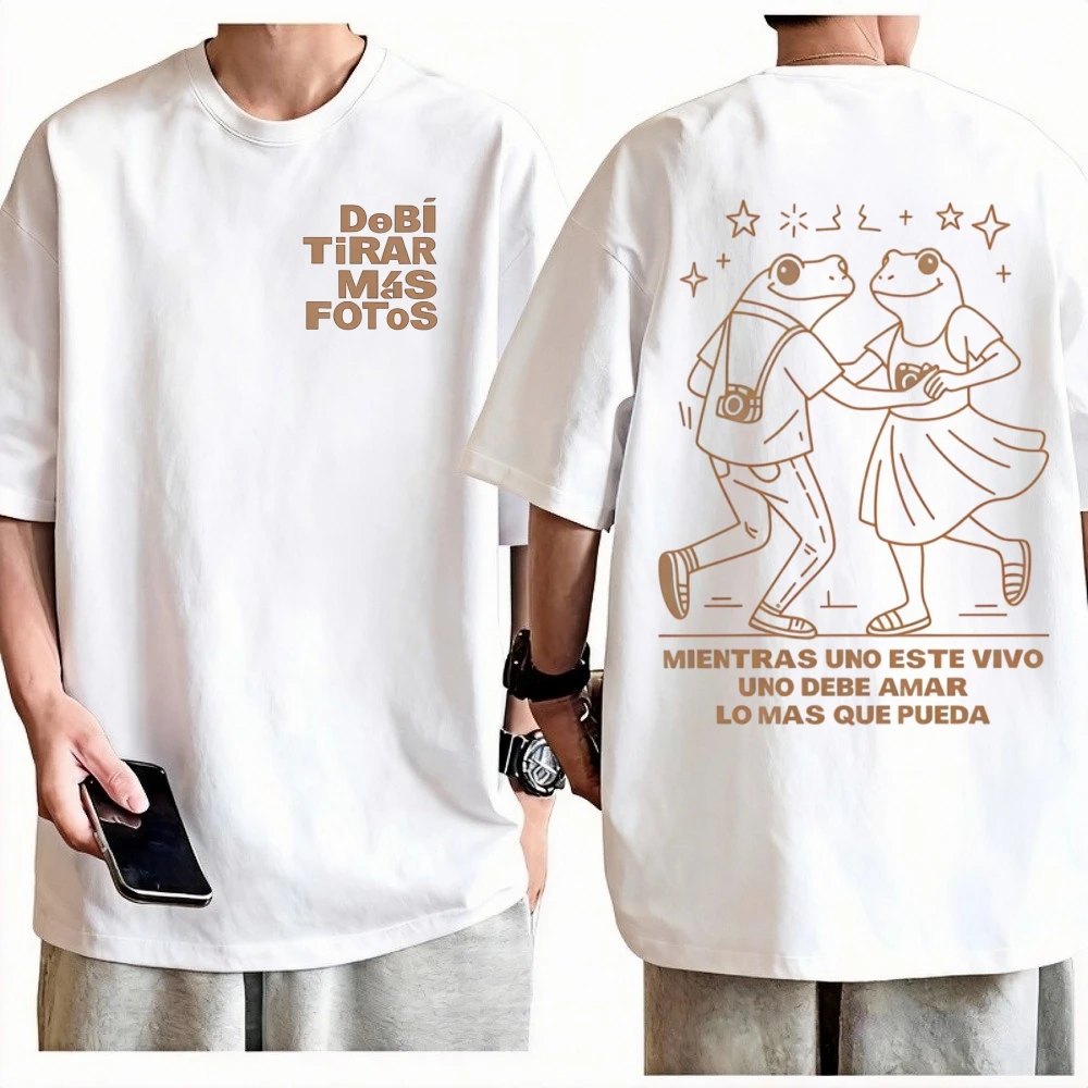 Camisetas de algodón Harajuku de moda casual para hombre y mujer, merchandising DTMF de Bad Bunny 'Debi Tirar Más Fotos' 2026, estilo streetwear