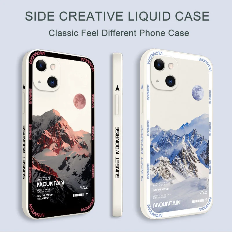Snow Mountain Sunrise Scenery Silicone Phone Case For Samsung Galaxy A13 A23 A32 A33 A51 A52 A52s A53 A71 A72 A73 5G Soft Cover
