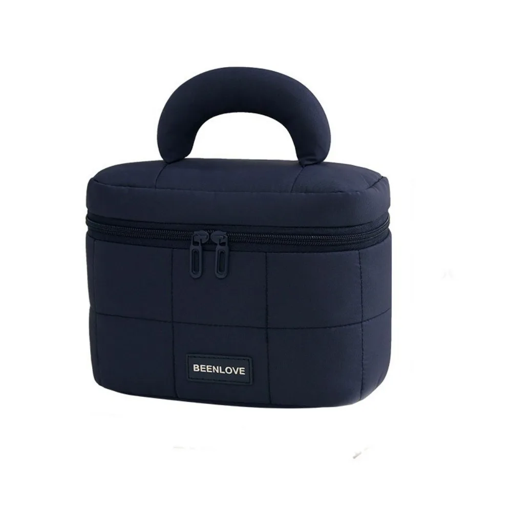

Large Capacity Women's Cosmetic Bag Handheld Waterproof Travel Toiletry Bag Solid Color Multi-pocket Cosmetic Case Girls