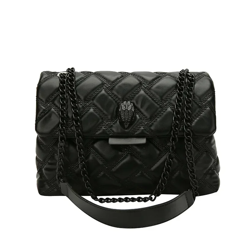 Kurt Geiger London-bolso de hombro acolchado de Metal para mujer, bandolera de cuero PU, bordado de alta calidad, diseñador de lujo