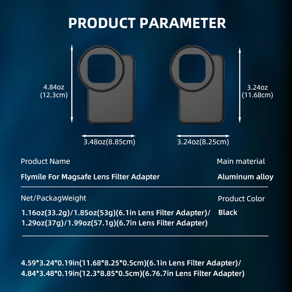 67mm magnetische Telefon filter halterung mit Gewinde Universal linsen filter halterung ultra dünn 5mm für iPhone 15 14 13 12 Pro Max Zubehör
