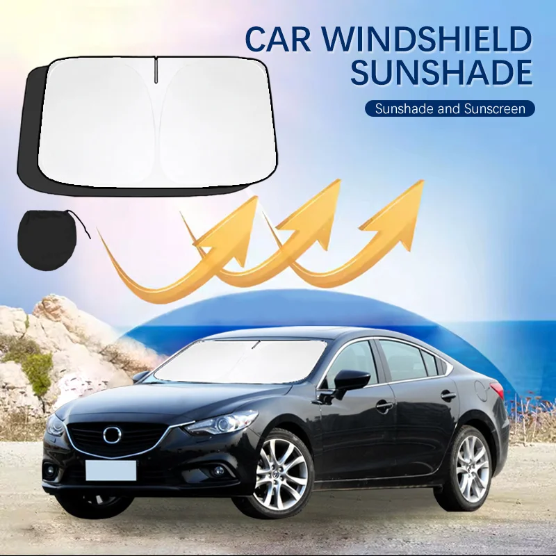 

Car Windshield Sun Shade Covers Front Window Sunscreen UV Parasol For Mazda Atenza 2013-2024 Summer Car Accessories