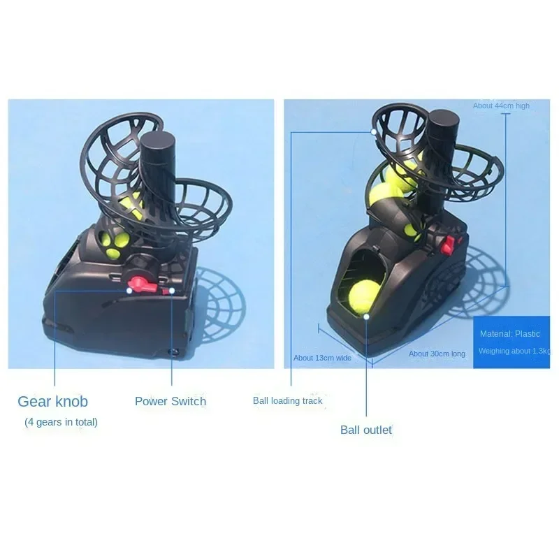 آلة كرة التنس المحمولة 220 فولت آلة رمي الممارسة الذاتية واحدة مع شبكة الصيد المحمولة جهاز الممارسة مساعد المدرب #1