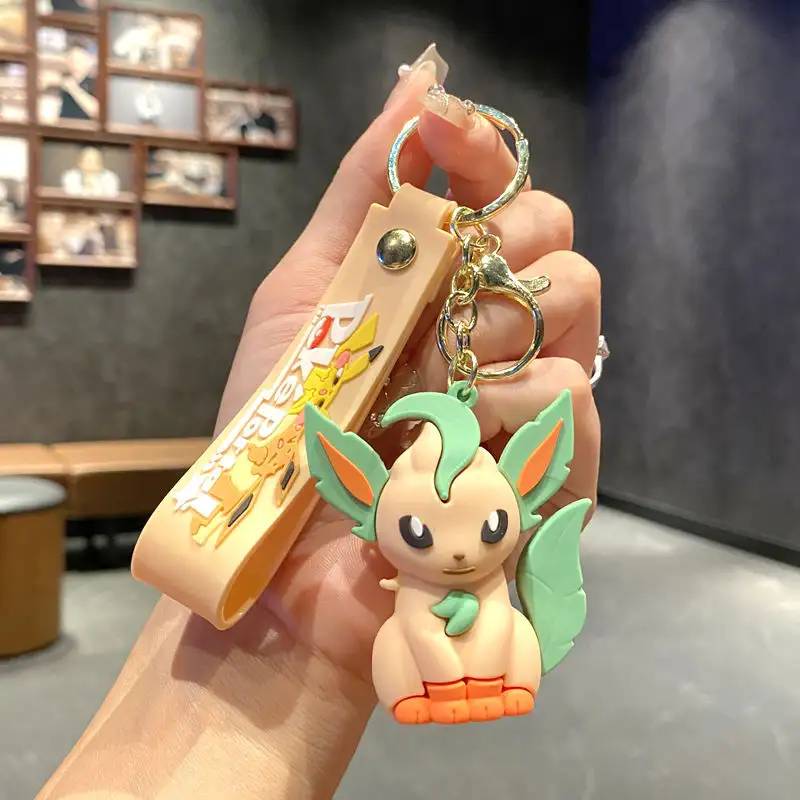 Pokemon Anime Pikachu Keychain Kawaii Eevee Schoolbag Shoulder Bag Pendant Glaceon Flareon Backpack Crossbody Bag Accessories - Image 2
