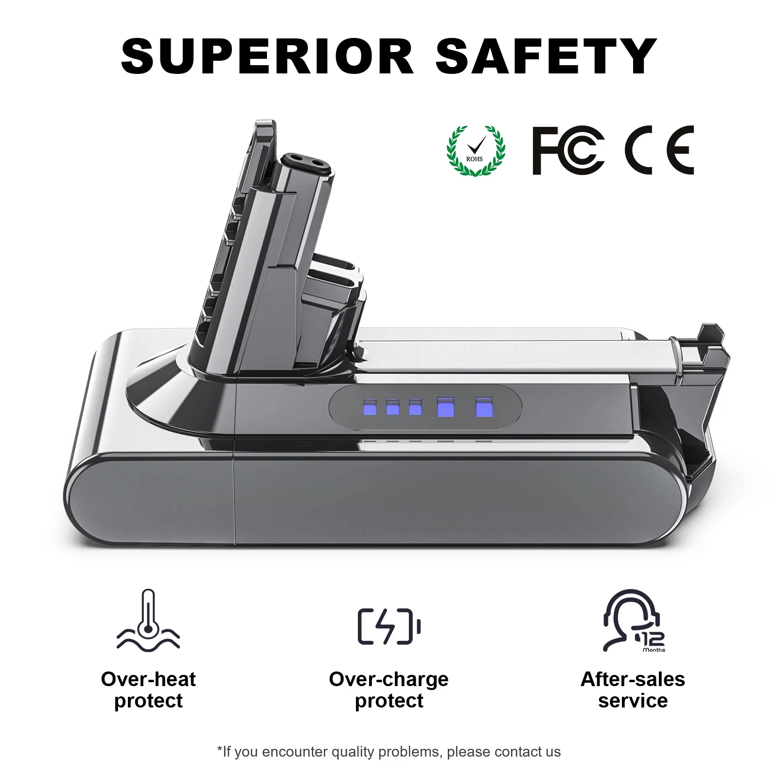 6000mAh 21.6V Battery For Dyson V6 V7 V8 V10 Series SV12 DC62 SV11 Rechargeable Battery For Dyson Vacuum Cleaner Spare Battery