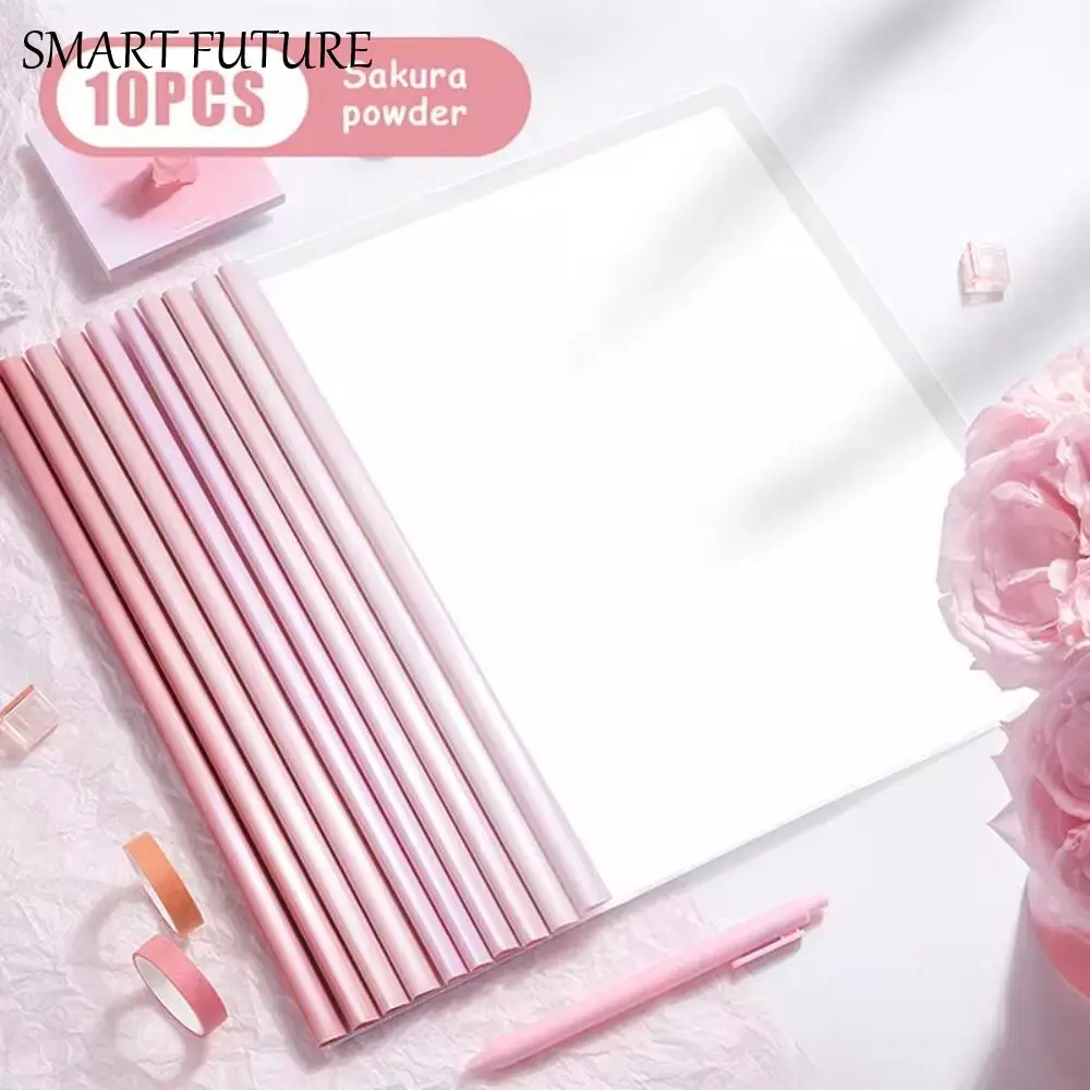 10 قطعة التدرج Morandi اللون A4 رسم قضيب مجلد مقاوم للماء ورق اختبار شفاف تخزين كليب سعة كبيرة سميكة #1