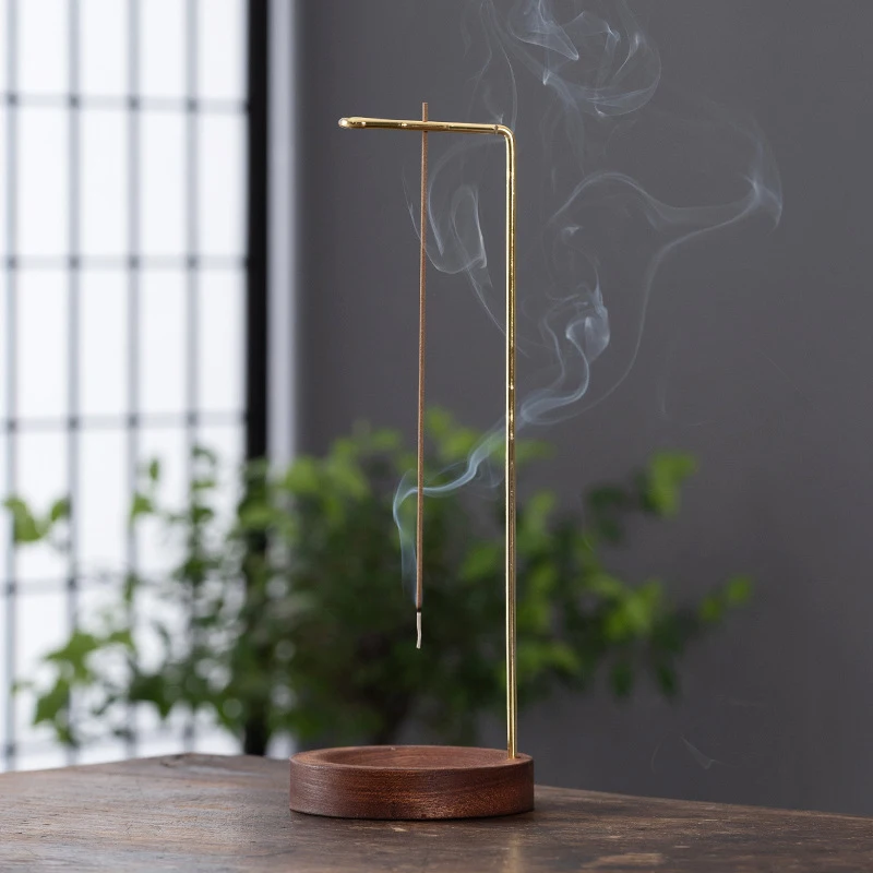 Incense Holder Aromatherapy Stand Upside Down Wooden Incense Burner Incense Plate Ash Catcher Buddhism Supplies Home Decor