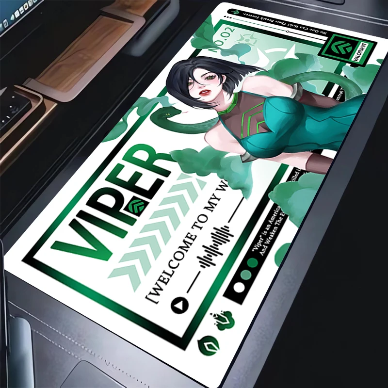 

Valorant Viper Game Mouse Pad Green Sexy Anime Girl Mousepad Office PC Gamer Cabinet Keyboard Rug Laptop Kawaii Gaming Desk Mat