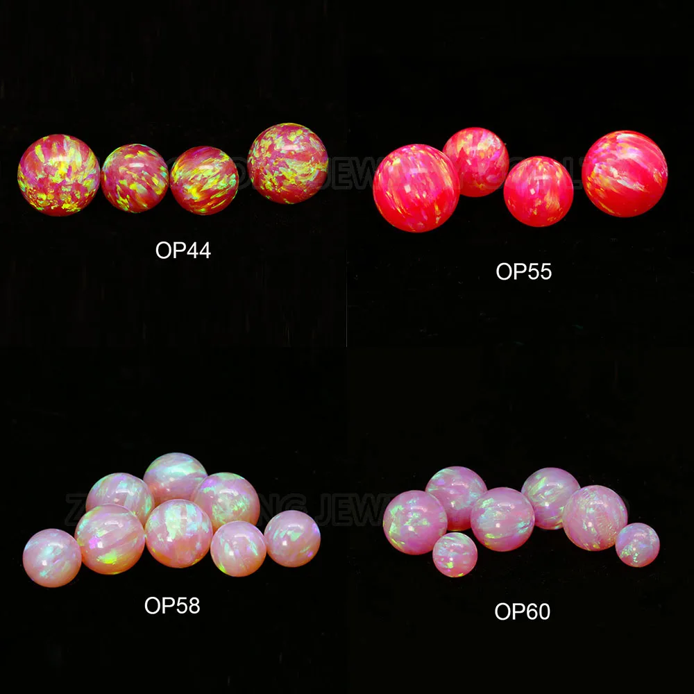 

20/50pcs Hot Pink Beads for Bracelets 2mm--8mm Lab Grown Fire Opal Pink Beads for Jewelry Making