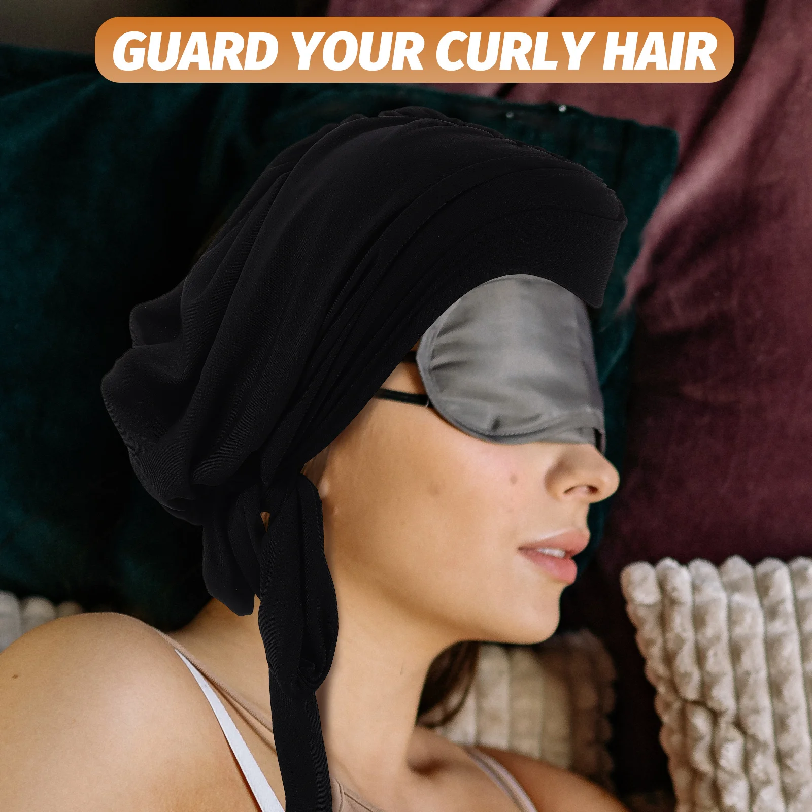 

Hair Wrap Sleeping Hat Women Bowknot Design Comfortable Supple Bonnet Hair Care Hat Comfortable Supple Bonnet