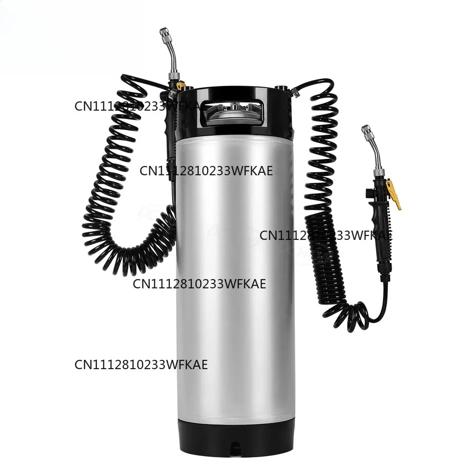 Portable Stainless Steel 9.5/19L High Pressure Washer Tank Capacity Barrel Window Tint Keg Sprayer Bucket With the hose
