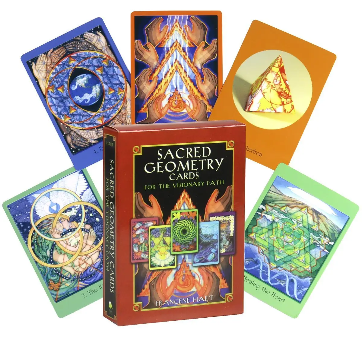 Sacred Geometry Cards for The Visionary Path 10.4*7.3cm 64 Pcs Oracle Cards Integrating Math, Science, and Spirituality