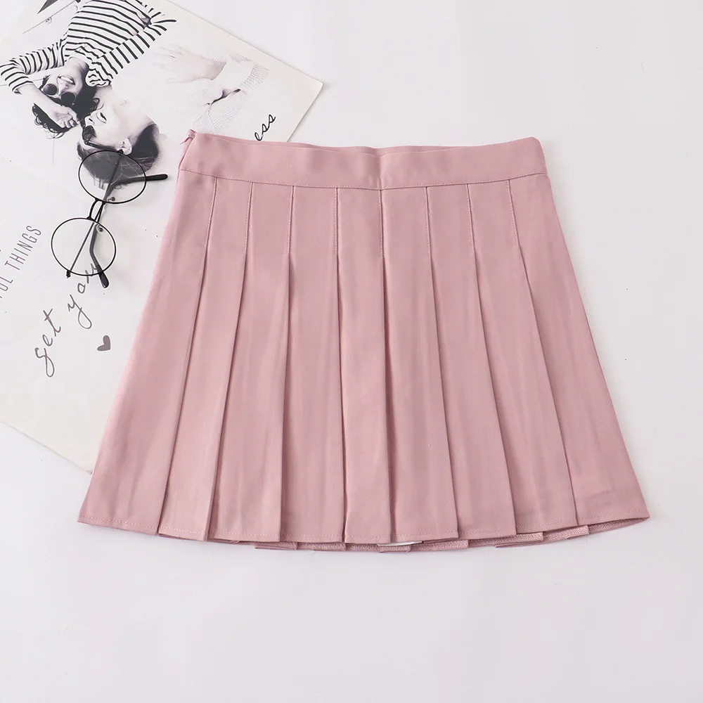 Chaleco de punto con cuello en V de algodón JK informal para mujer, conjunto de suéter con diseño de borde rosa, falda rosa, uniforme escolar japonés, disfraces de Anime Cos