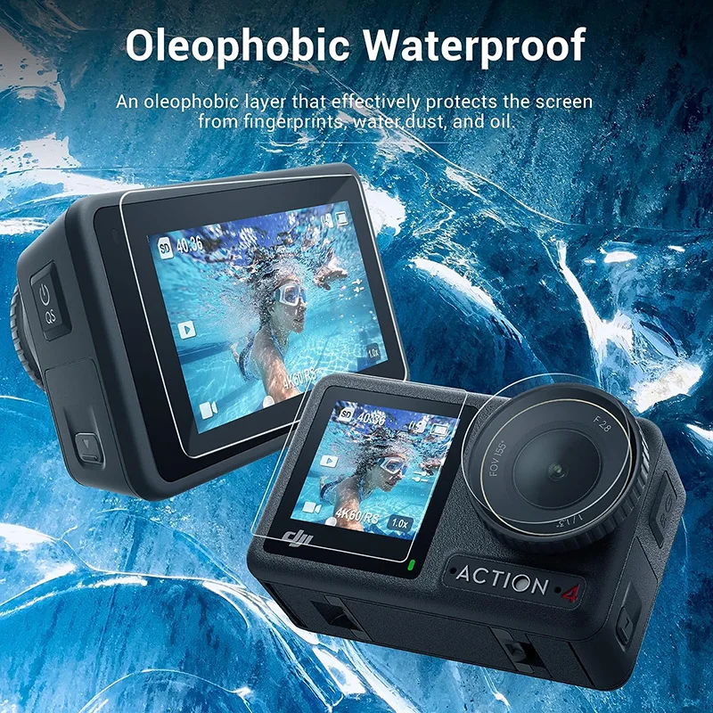 Für DJI Osmo Action 4 9H gehärtetes Glas Film + Mini-Tragetasche + Objektiv Schutzhülle + Windschicht Abdeckung für DJI Action 4 Kamera – Detail 16