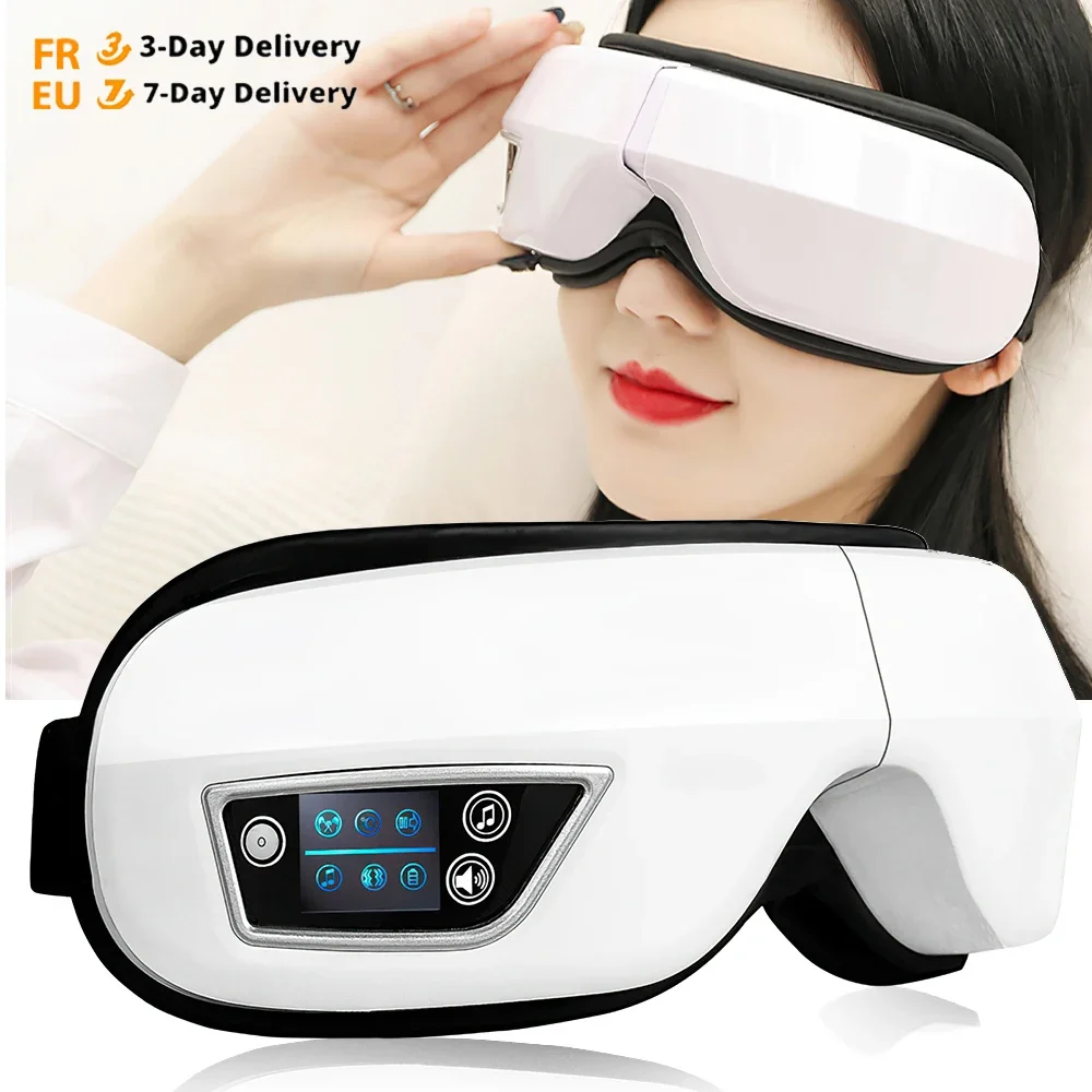 

Vibration Eye Massager Electric Massage Eye Care Device Fatigue Relief Hot Compress Therapy Massager Music Eye Mask for Sleeping