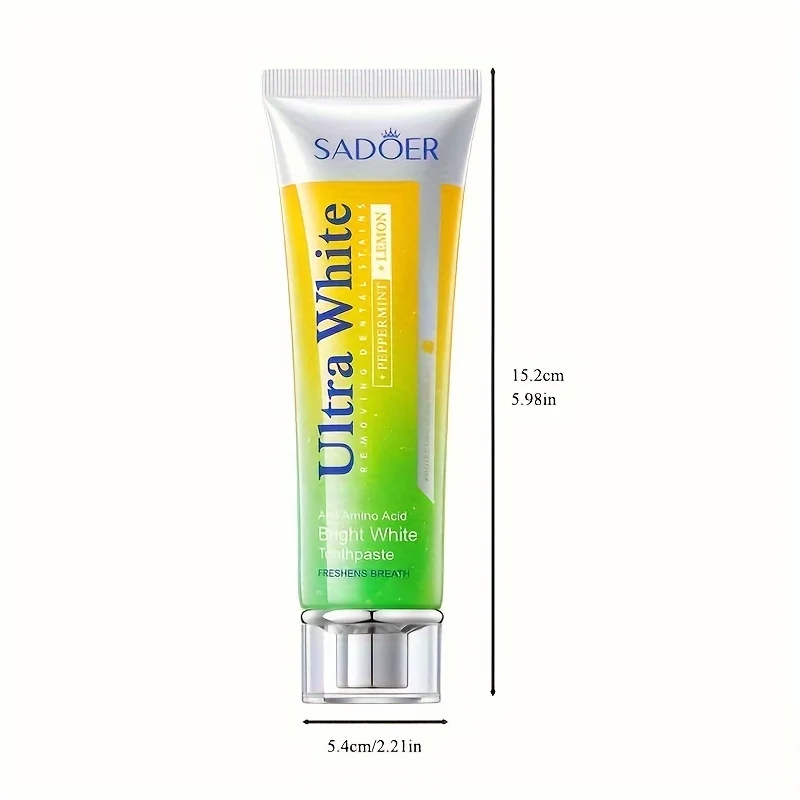 معجون أسنان مبيض بالليمون والنعناع لتنظيف الأسنان والنعناع والليمون معجون أسنان لتفتيح الأسنان منعش 100 جرام #4