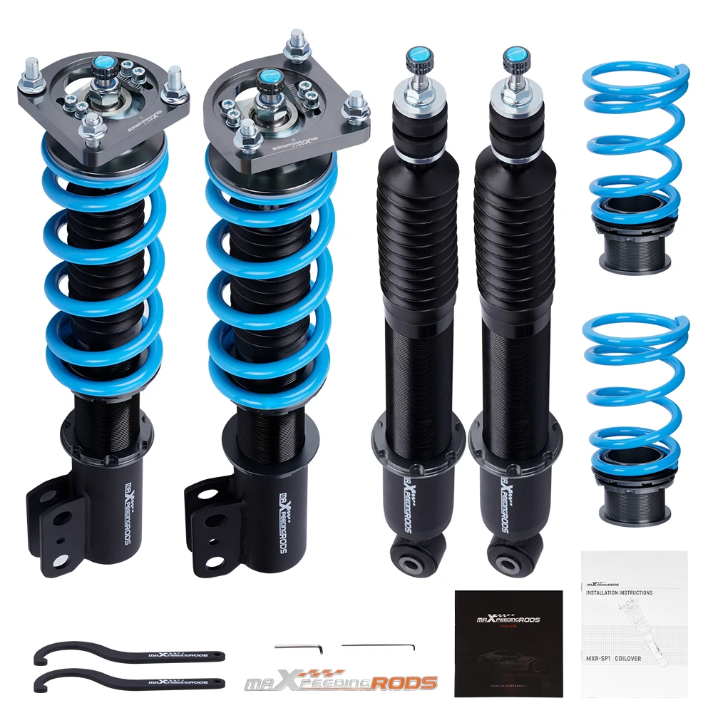 

Maxpeedingrods Damper Adjustable Coilover Shocks Kit for Ford Mustang Base GT SVT SN95 1994-2004