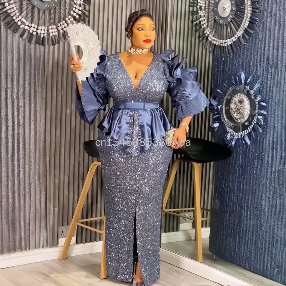 

Летнее элегантное женское свадебное платье, вечернее платье в африканском стиле Дашики, Анкара, одежда макси, платье с рюшами и рукавами