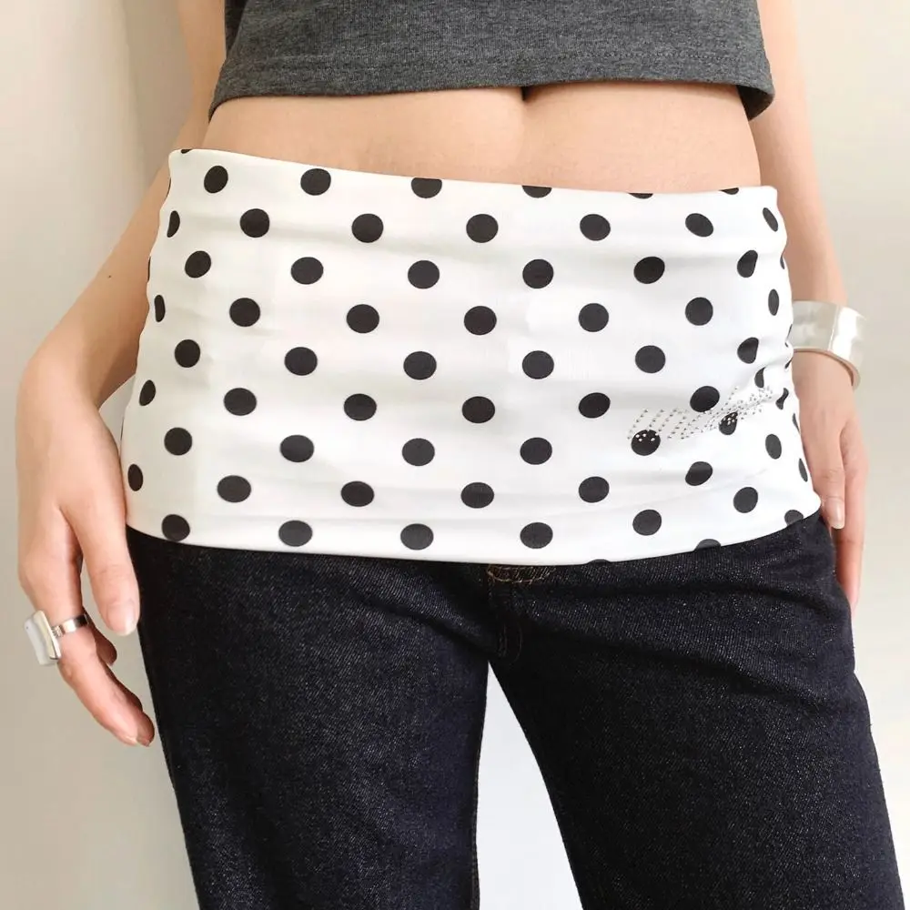 Sweet Short Polka Dot Fart Curtain Star Hip-covering Mini Lace Skirts High Waist Spicy Girl Elastic Waistband Streetwear