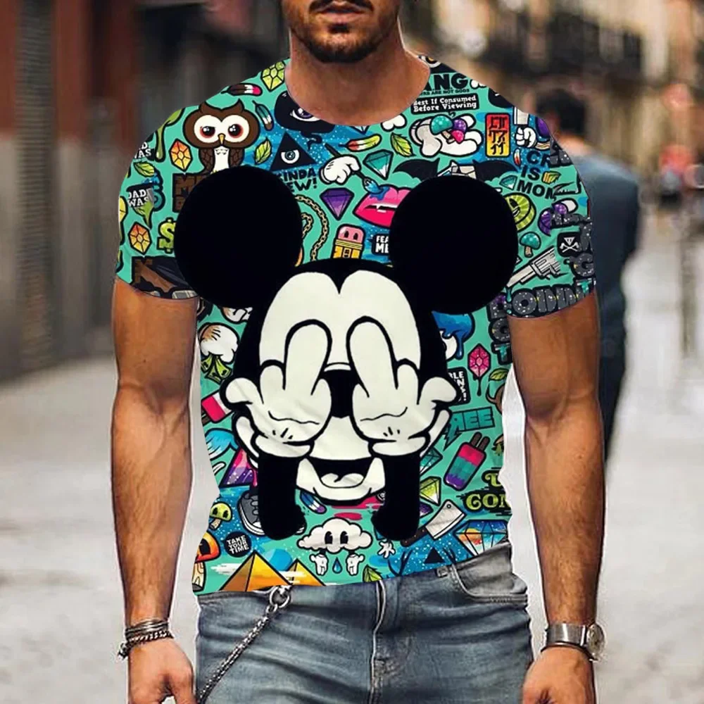 2024 New Disney Cartoon Mickey Mouse 3d Print T-Shirt uomo donna T Shirt Kid magliette top Tee