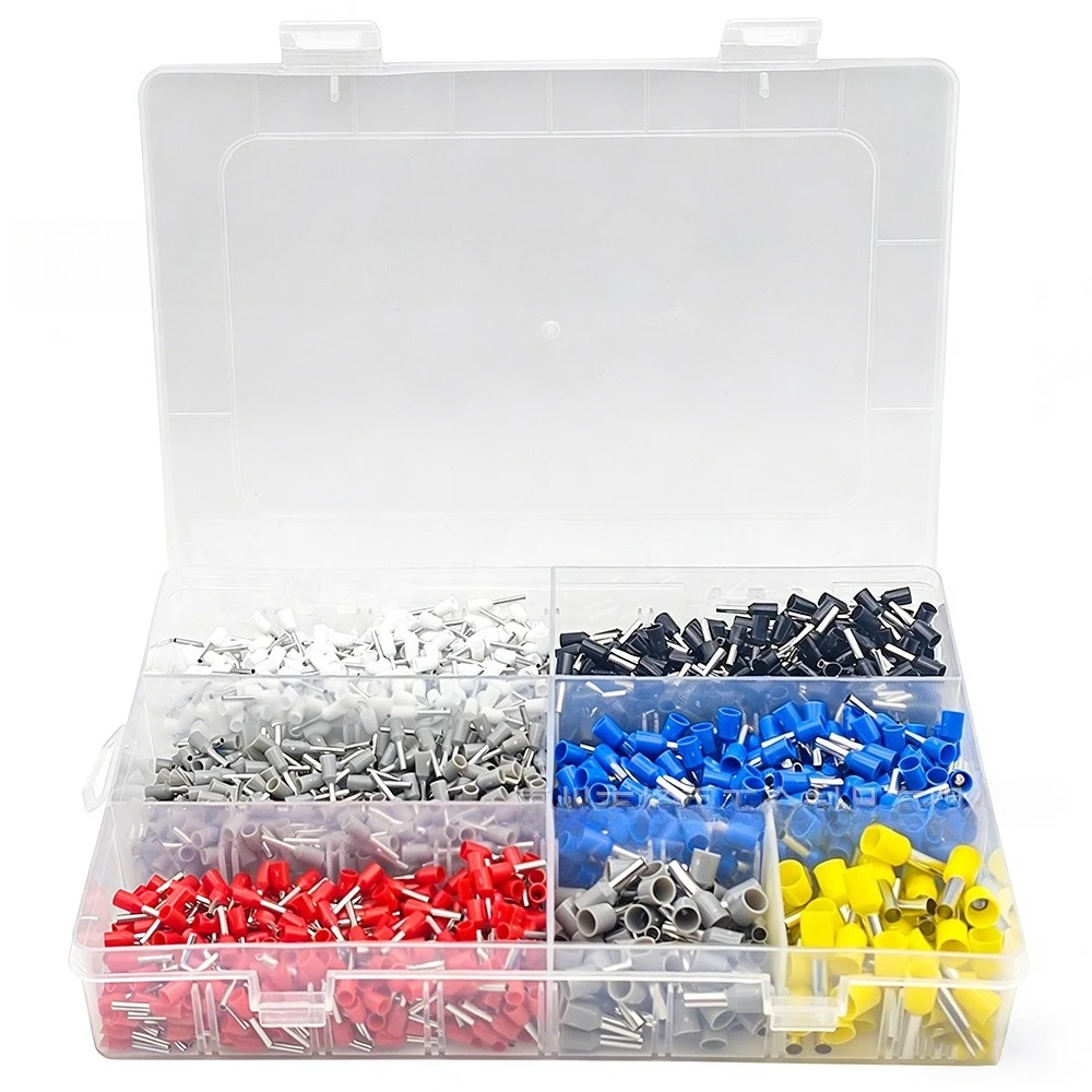 1900PCS VE Wire Ferrule Kit, Pre-insulated Crimp Terminal Cord End Connector Set