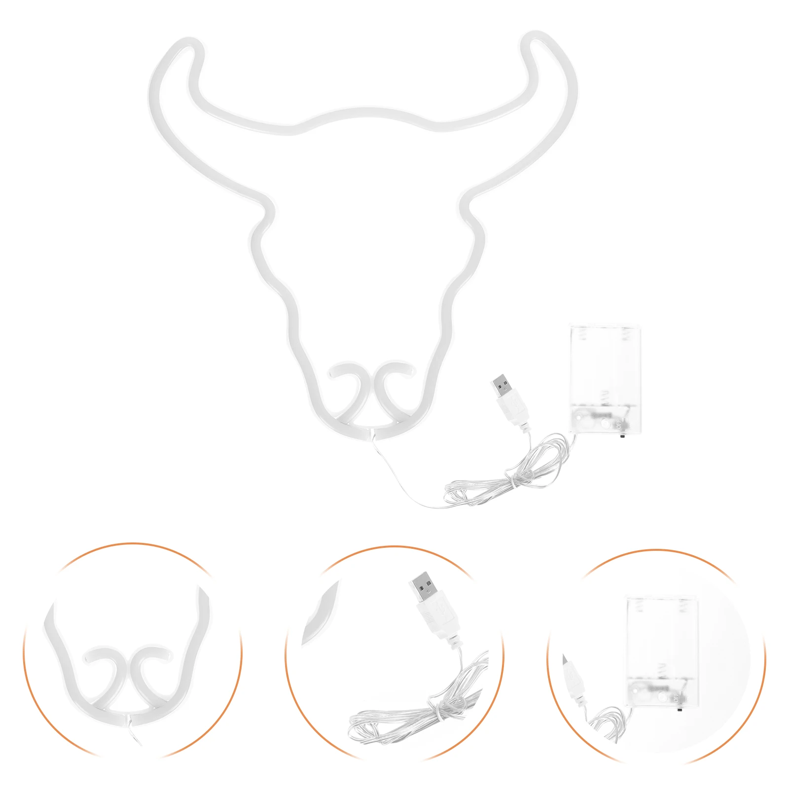 

Cow Head Shaped Led Neon Lamp Durable Energy-Saving Light For Party Home Hotel Decor Creative Modelling Lamp Festival Lighting