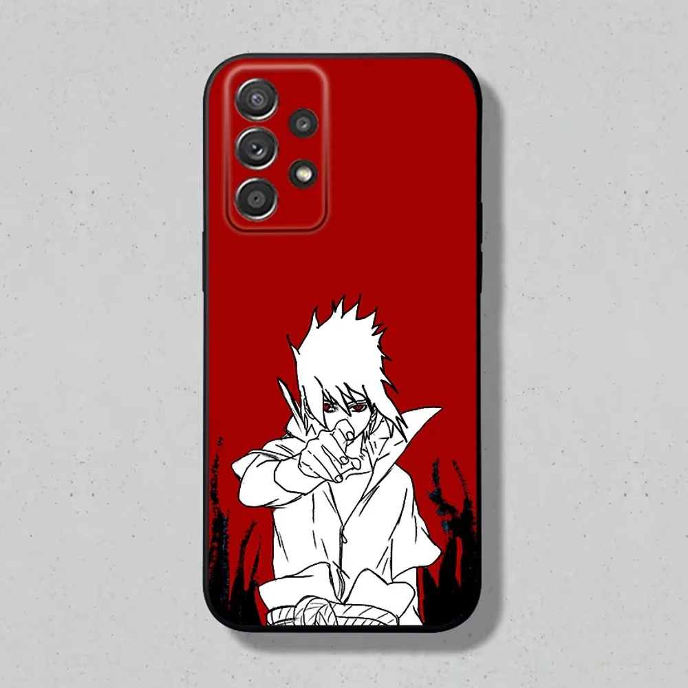 Cool Uchiha S-Sasuke Phone Case For Samsung S24,S23,S22,S21,S20,S10,S10E,S9 Plus FE Note 20 Ultra 10,9 Plus Black Cover Shell