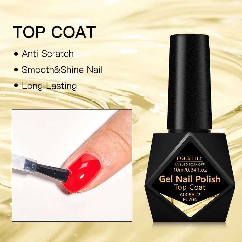 2pc 10ml Base Gel & No-wipe Top Coat Kit TPO HEMA Free Long Lasting High Gloss UV LED Nail Art Varnish for DIY Manicure Design