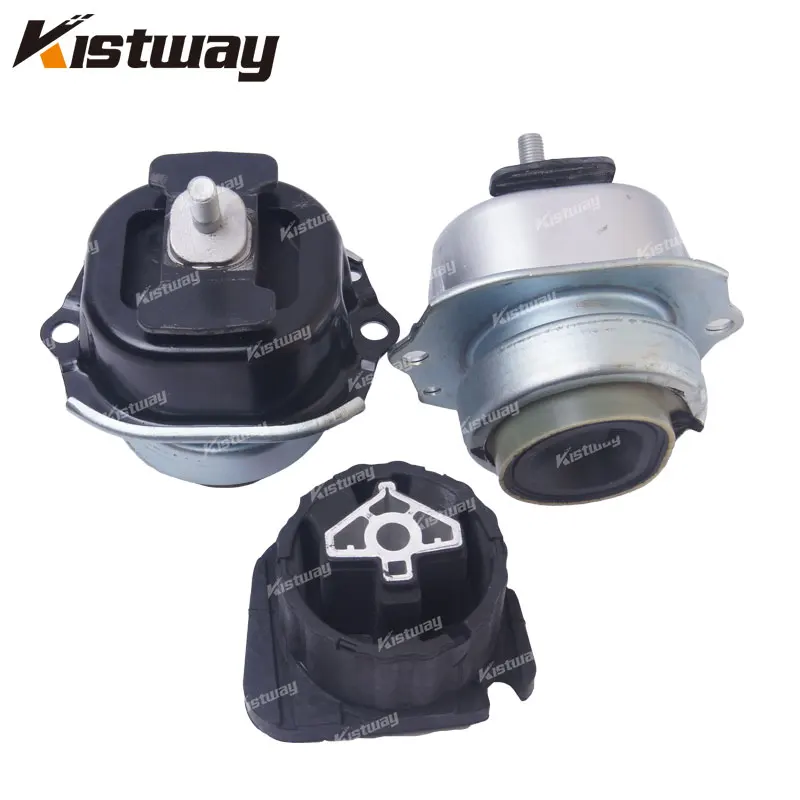 3PCS Gearbox Support Engine Mount Kit For BMW X5 X6 E70 E71 F15 xDrive 35i 30i 40i 3.0L 4.4L 4.8L 07-18 22116865145 22116865146