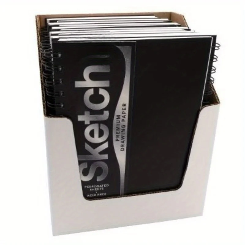 Carta per schizzi: rilegatura doppia, copertina flessibile, 75 pagine, senza acidi, taccuino vuoto per tutte le età