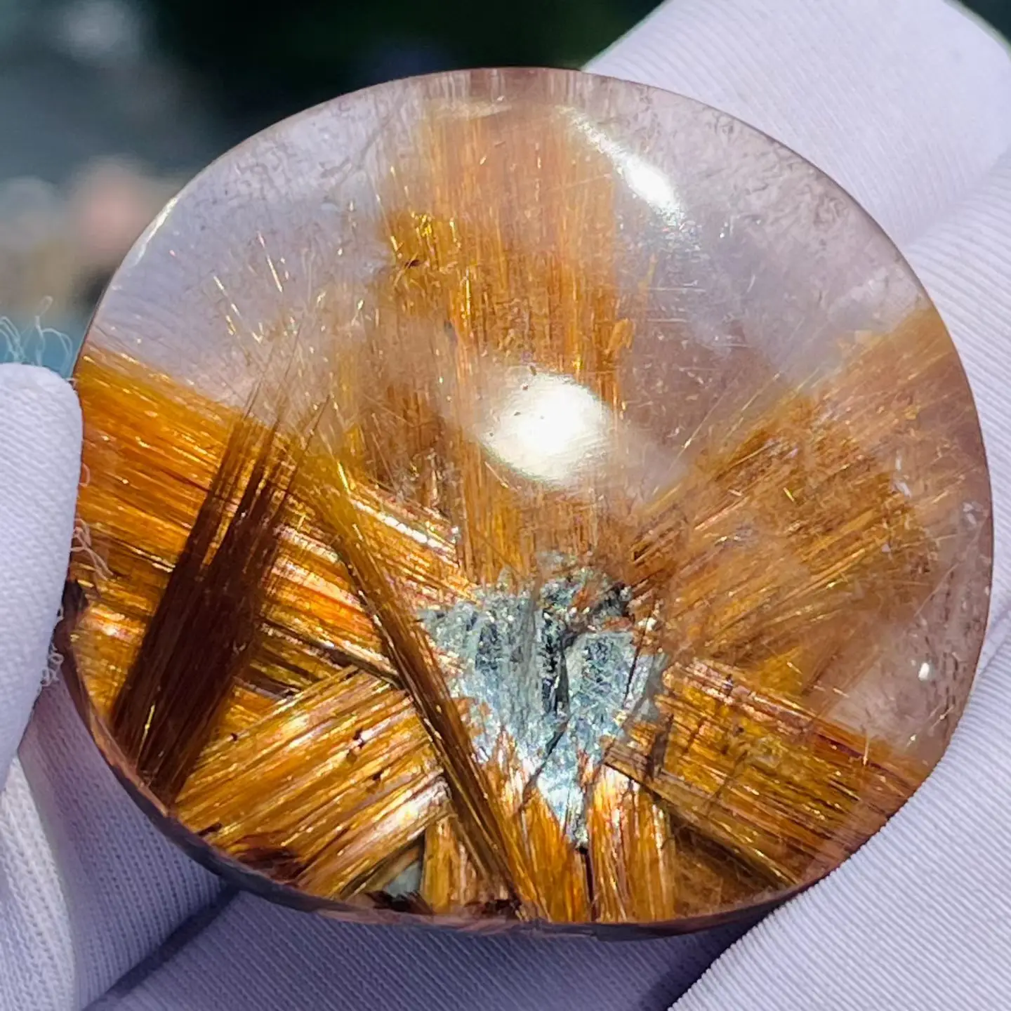 Natural Gold Rutilated Quartz Pendant 34*31*9mm Rutilated Quartz Flower Men Women Brazil AAAAAAA