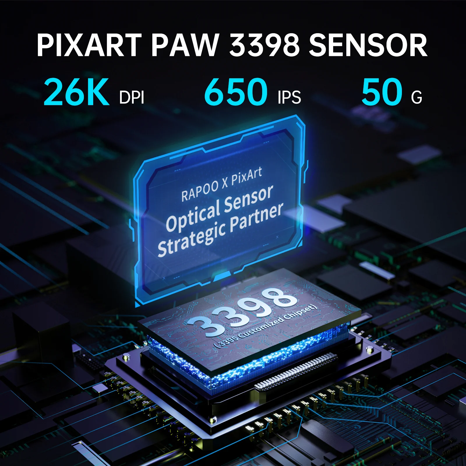 Rapoo VT9PRO 4K ratón inalámbrico para juegos superligero 26000DPI 4KHz tasa de orollización 0,25 ms tiempo de respuesta 180H vida útil de batería PAW3398