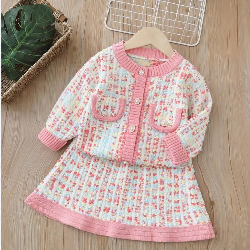 

Kawaii Girl Fashion Student Dress Cartoon Casual Round Neck Princess Dress Autumn and Winter 2025 New Style Children's Clothing