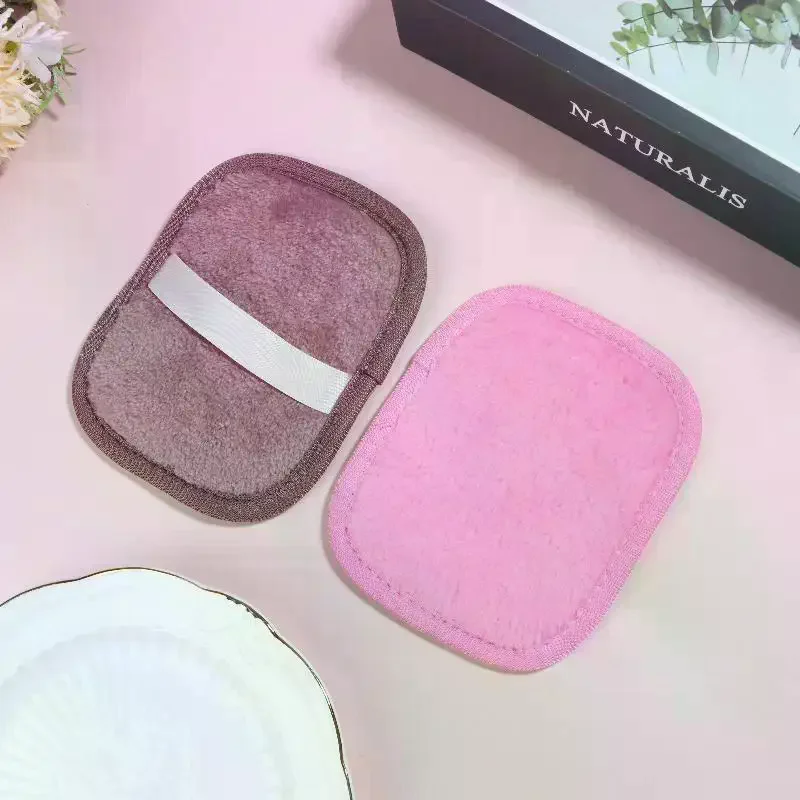1 個使用可能なメイク落としパッドフェイスタオル布再洗えるメイクアップタオル化粧品洗えるメイクアップタオルクリーニングパッド