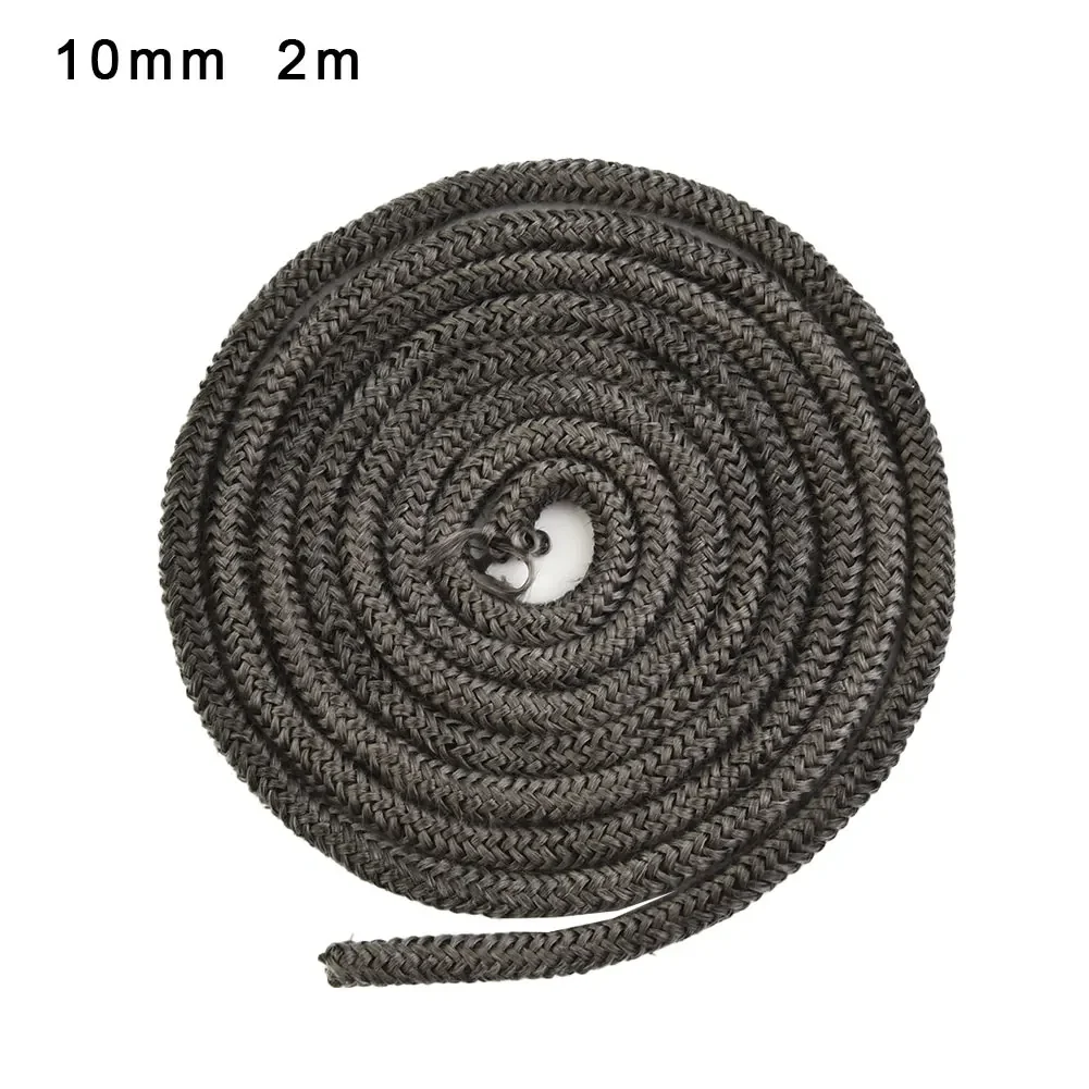 Cable de sellado ignífugo de fibra de vidrio, reemplazo de cuerda de chimenea de puerta de estufa, alta temperatura, gris oscuro, 10/12mm, 2m