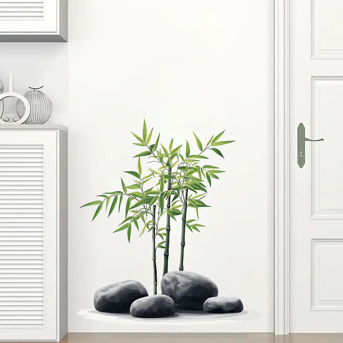 

Ink Bamboo Wall Sticker Bathroom Toilet Decor Living Room Cabinet Refrigerator Home Decoration Decals Stickers M1304