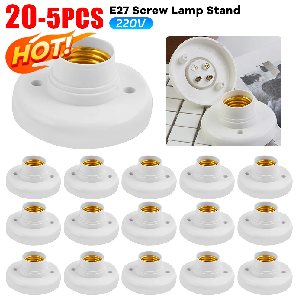 1-20PCS Professional Lamp Holder for E27 220V Bulb Light Base Adapter Multifunctional Lamp Switch Lighting Parts Equipment