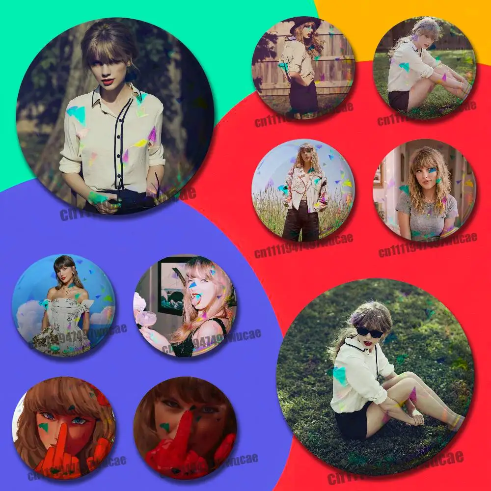 Para el pin de insignia personalizado 'I Knew You Were Trouble', emblema redondo de 25mm, broche, botón, cubierta láser