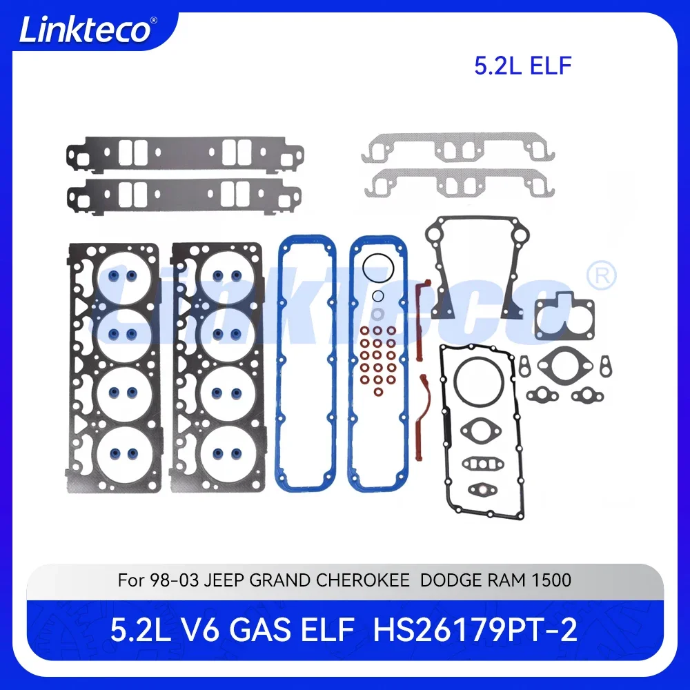 

Engine Full Head Cylinder Gasket Set Fit 5.2 T L ELF For Jeep GRAND CHEROKEE DODGE Dakota Durango RAM 1500 5.2L Valve Cover Kit