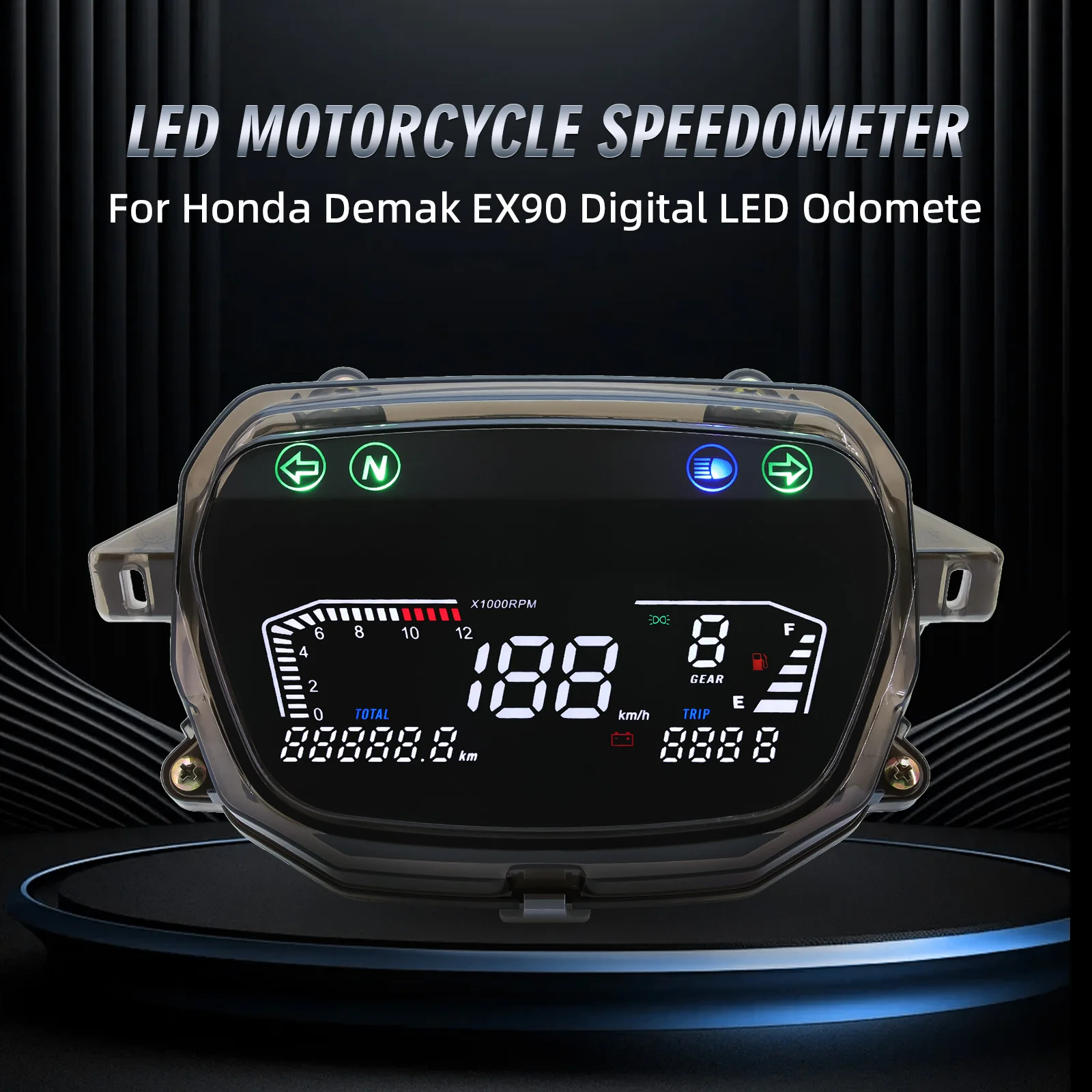 Motorcycle LCD Modified Meter LCD Digital Moto Tachometer for honda ex90 Motocross digital speedometer Dashboard