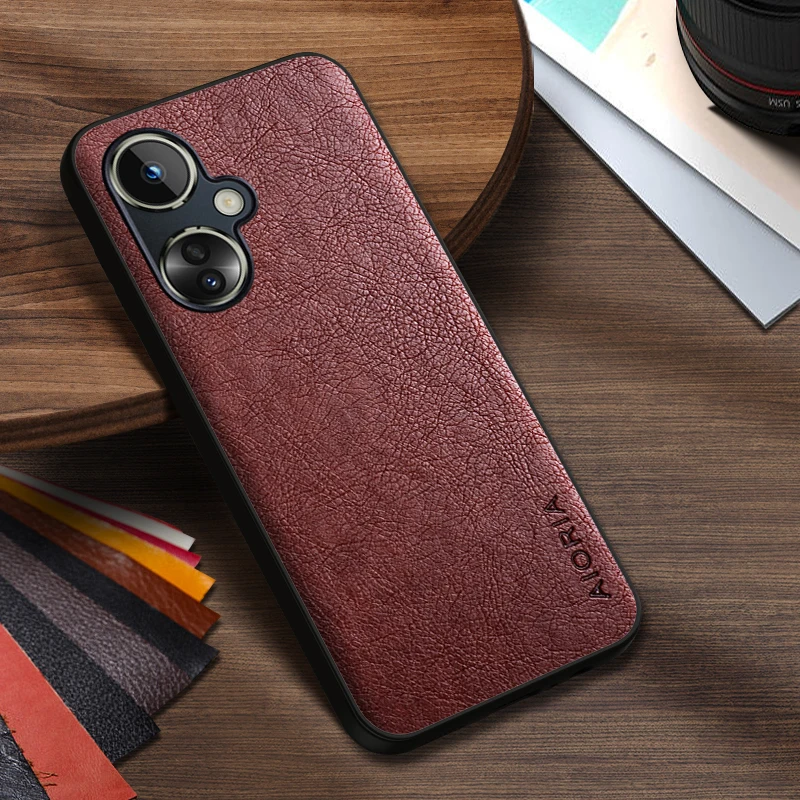 원플러스 Nord CE 3 Lite 5G 케이스, 심플한 디자인의 럭셔리 가죽 비즈니스 커버, 원플러스 Nord CE 2 Lite 5G 케이스