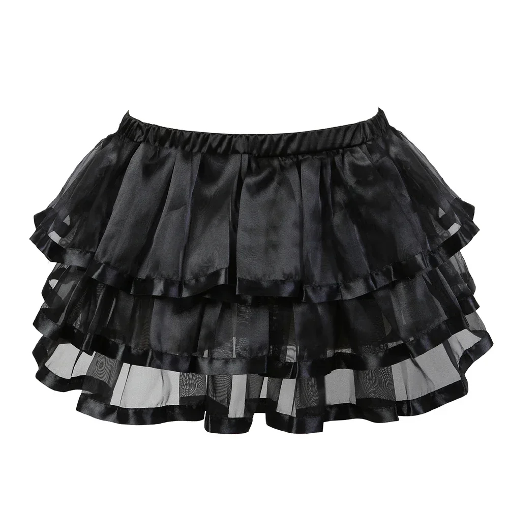 Woman Gothic Skirt Plus Size Steampunk Mini Skirts Adult Tutu Pleated Dress Costume Dance Clubwear Costumes Corset Accessories