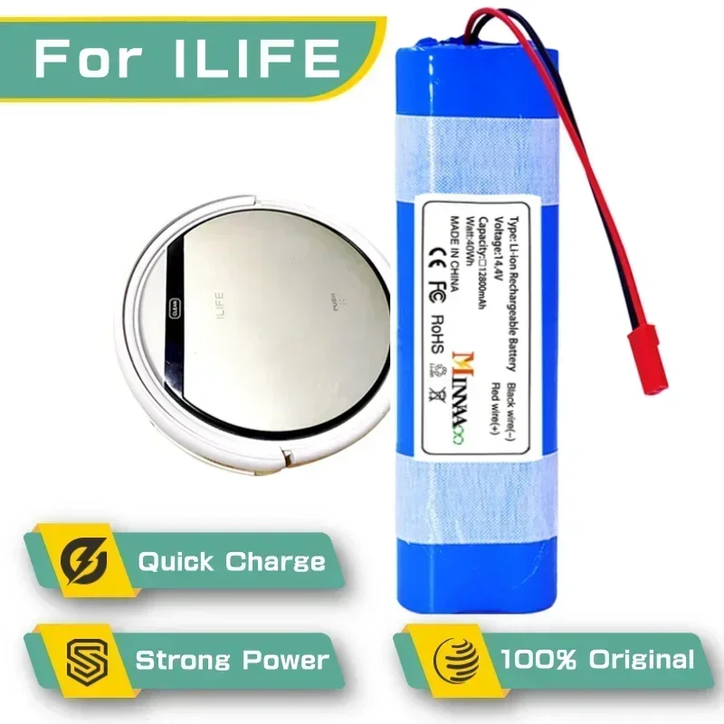 

Original For ILIFE V3 plus v5s pro v5spro X750 v3s pro 14.8V 12800mAh Rechargeable Battery Robotic Cleaner accessories parts