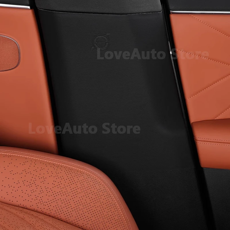 For Changan Deepal S7 2023 2024 Car B Pillar Anti-kick Protective Mat Seat Belt Pad Cover Leather Decoration Strip Accessorie