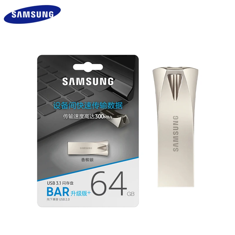 SAMSUNG-Pen Drive USB 3,1 Original, memoria Flash de Metal, resistente al agua, disco U Gen1 para PC, 64gb, 128gb, 256gb, máx. 400 Mb/s