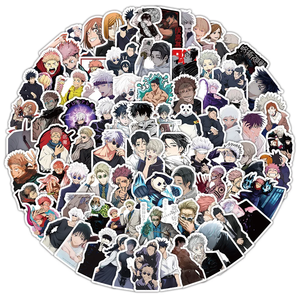 50/100PCS Anime Jujutsu Kaisen Stickers Itadori Yuji Satoru Gojo Sticker DIY Car Phone Laptop Skateboard Cool Sticker Toy