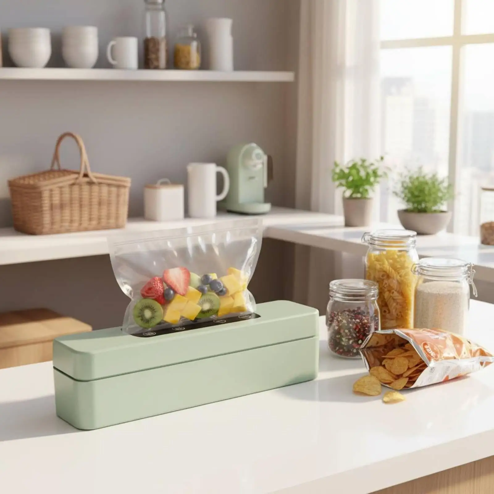 Vacuum Sealer Machine Strong Suction Handheld Vacuum Packer Single-Press